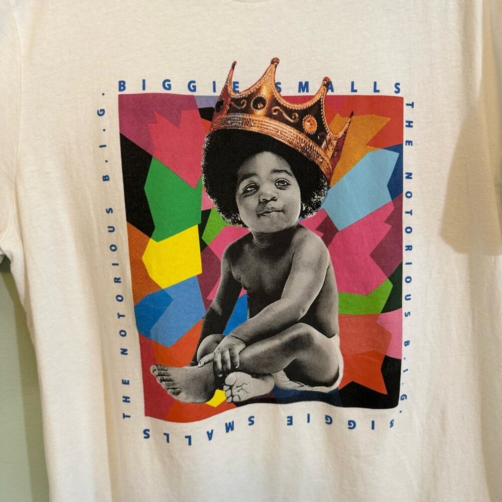 Old Navy Notorious B.I.G. Biggie Smalls™ Graphic T-Shirt White Mens Size XL - Picture 3 of 7